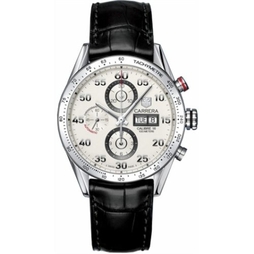 TAG Heuer Carrera Calibre 16 Day Date 43 Stainless Steel / Silver / Alligator